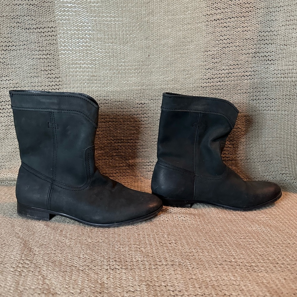 Frye Cara Roper Black leather boots, size 9 - Picture 2 of 9